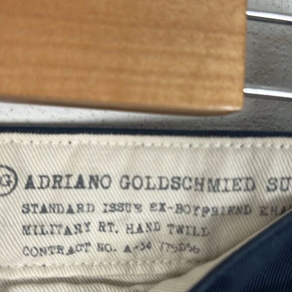 Adriano Goldschmied ex boyfriend navy khaki crop pant - Picture 2 of 5